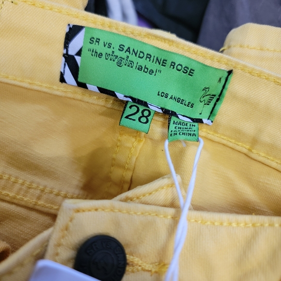 FREE PEOPLE x Sandrine Rose Yellow Jeans - Picture 2 of 8